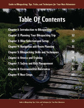 Load image into Gallery viewer, Guide to Bikepacking: Tips, Tricks, and Techniques for Your Next Bike Adventure (PDF Download)